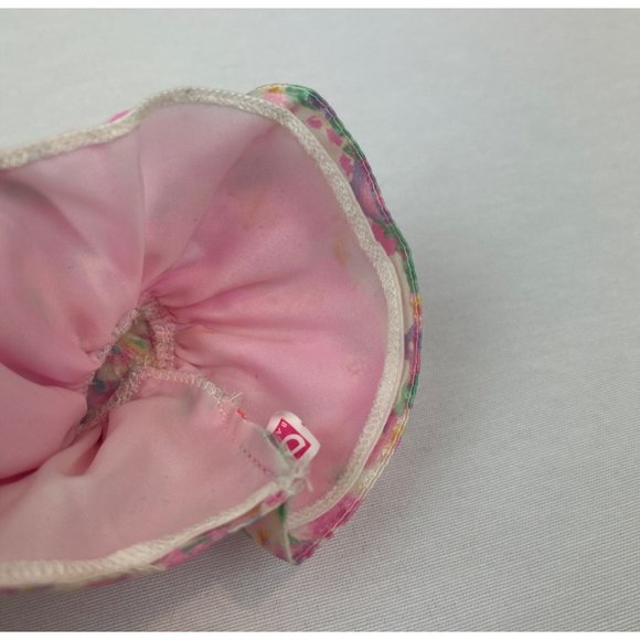 Vintage Barbie Pink Floral Dress Layered Puff Sleeves Bow Tulle - Picture 6 of 6